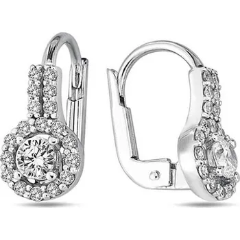 Náušnice Diante Zlaté náušnice s bílým kamenem 59631472