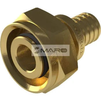 Instalatérský materiál KAN-therm ultraLINE Šroubení svěrné (adaptér) U-LINE 16 mm x 3/4" EURO, mosaz, 2510271001