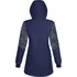Dámská softshellová bunda Unuo Dámský softshellový kabát s fleecem žíhaný tmavě modrý lístečky