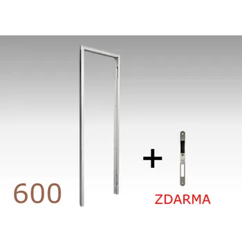 Zárubeň 600 mm - Skrytá zárubeň reverzní AKTIVE 25/15 Průchozí výška: 2 100 mm, Povrch: Hliník - ELOX, Orientace otevírání: Levá, Typ příčky: SDK