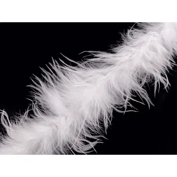 Boa - pštrosí peří 22 g délka 1,8 m, barva 1 bílá