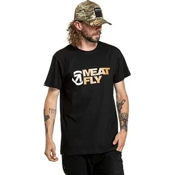 Pánské tričko Meatfly pánské tričko Revital Brown/Black | Hnědá | Velikost M | 100% bavlna