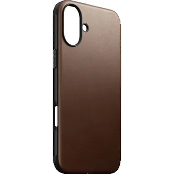 Telefonní příslušenství Nomad Modern Leather Case MagSafe kryt iPhone 16 Plus hnědý