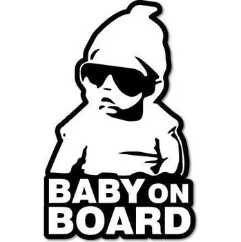 Samolepicí dekorace na vozidlo Amicar Magnetická cedulka dítě v autě BABY ON BOARD, moderní