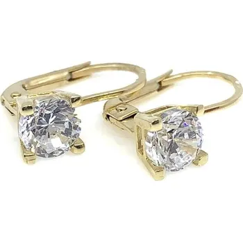 Náušnice Diante Zlaté náušnice s bílým kamenem 59626793