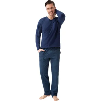 Pánské pyžamo Pánské pyžamo LUNA 804 tmavě modrá XXL 0