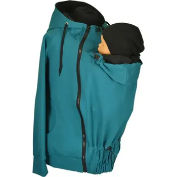 Těhotenská mikina Shara Moderní nosící mikina, více barev Barva: petrolej/černá, Velikost: M