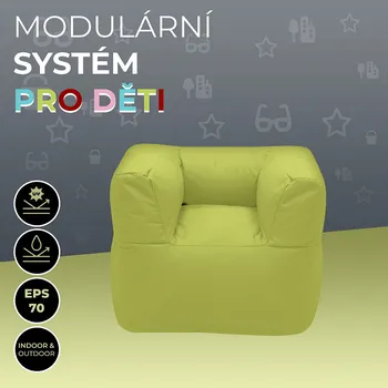 DEOKORK Zahradní dětské textilní křeslo MODULTEX KIDS (světle zelená)