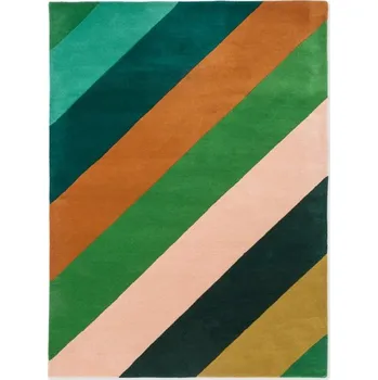 Koberec Vopi Vlněný kusový koberec Harlequin Sherbet Stripe emerald/amber 144417 Brink & Campman (Varianta: 170 x 240)