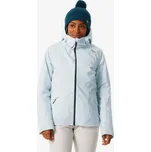 WEDZE Dámská nepromokavá lyžařská bunda hřejivá 500 M MODRÁ|ŠEDÁ