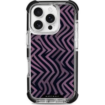 Pouzdro na mobilní telefon Odolný obal Mobiwear MagSafe Elite Bumper - Apple iPhone 16 Pro - DA55D Fialové klikyháky (Odolný kryt, pouzdro, obal Mobiwear Elite Bumper na mobil Apple iPhone 16 Pro - DA55D Fialové klikyháky, materiál Plast + TPU silikon + kov - zesílená ochrana)