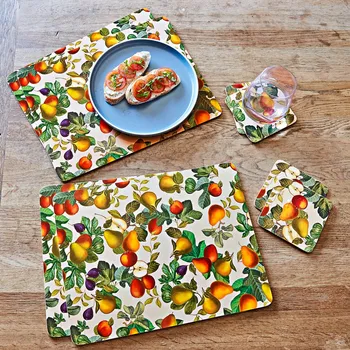 prostírání 3Pagen 6 prostírání a 6 podtácků Podzimní ovoce Eldo
