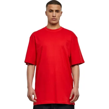 Pánské tričko Prodloužené bavlněné rovné pánské triko Urban Classics 180 g/m Barva: červená, Velikost: XL