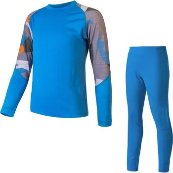 Set dětského termoprádla Dětský funkční set Sensor Merino Impress Set Dětská velikost: 110 / Barva: modrá