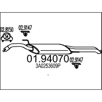 Auto-moto Zadní tlumič výfuku MTS 01.94070