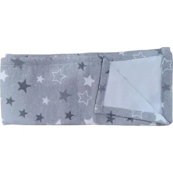 látková plena ATK Flanelová plena 50 x 60 cm Hvězdy šedá