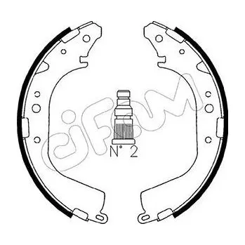Brzdová čelist Sada brzdových čelistí CIFAM 153-415