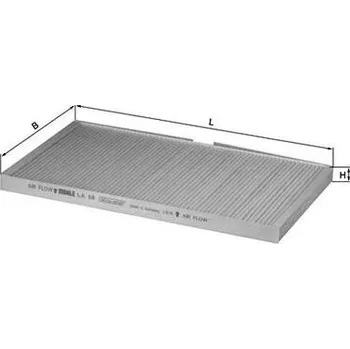 Kabinový filtr Filtr, vzduch v interiéru MAHLE LA 58