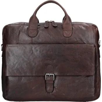 Pánská aktovka Pánská kožená taška přes rameno Justified Filip - tmavě hnědá