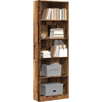 Nábytek vidaXL Knihovna 60 x 24 x 176 cm kompozitní dřevo [857824] Barva: Staré dřevo