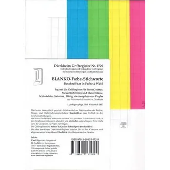 BLANKO FARBE-GROSS Dürckheim-Markieraufkleber Nr. 1729 - Dürckheim, Constantin von