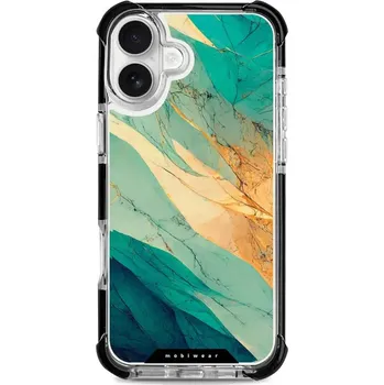 Pouzdro na mobilní telefon Odolný obal Mobiwear MagSafe Elite Bumper - Apple iPhone 16 Plus - D018D Zlatavý a zelenkavý mramor (Odolný kryt, pouzdro, obal Mobiwear Elite Bumper na mobil Apple iPhone 16 Plus - D018D Zlatavý a zelenkavý mramor, materiál Plast + TPU silikon + kov -)