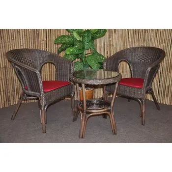 Jídelní set Axin Trading Sedací souprava Fabion, hnědá Polstr vínový - SLEVA 3% s kodem radost25