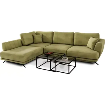 Sedací souprava Rohová sedací souprava Lada, levá, zelená (Loco 33)