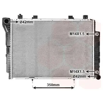 Motor automobilu Chladič, chlazení motoru VAN WEZEL 30002144