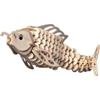 3D puzzle Woodcraft construction kit Kapr 3D puzzle 18 dílků