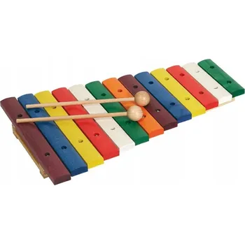 Dřevěný xylofon Goldon, 13 barevných kamenů