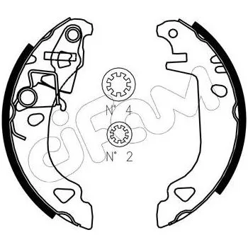 Auto-moto Sada brzdových čelistí CIFAM 153-070J