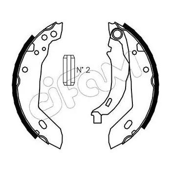 Brzdová čelist Sada brzdových čelistí CIFAM 153-344