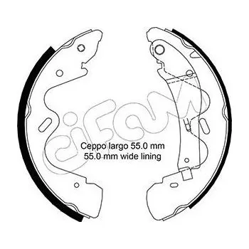 Brzdová čelist Sada brzdových čelistí CIFAM 153-291