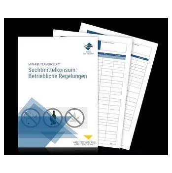 Mitarbeitermerkblatt Suchtmittelkonsum: Betriebliche Regelungen - Forum Verlag Herkert GmbH