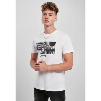 Pánské oblečení Pánské tričko Pray 2.0 bílé Mister Tee bílá 2539100