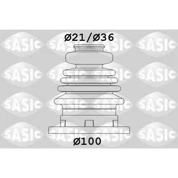 Manžeta ke kolu Sada měchů, hnací hřídel SASIC 9004608