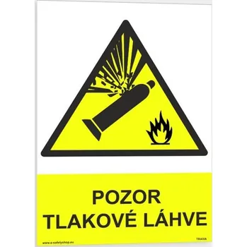 Traiva s.r.o. Pozor Tlakové láhve Vzor 2 Verze: Plast 148 x 210 mm (A5) tl. 0.5 mm - Kód: 13536