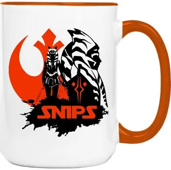 Hrnek velký barevný s potiskem Ashoka Snips