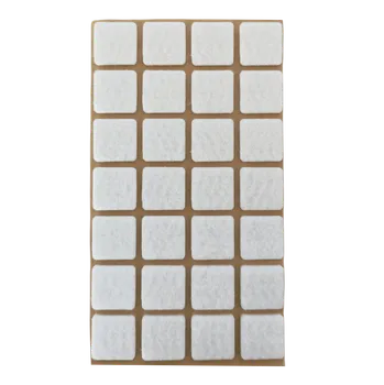 Podložka pod nábytek Samolepicí filc, 20x20mm (28ks/arch)-bílý
