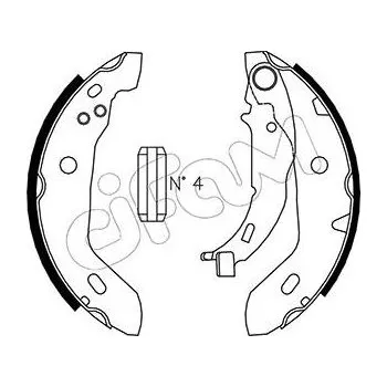 Brzdová čelist Sada brzdových čelistí CIFAM 153-235