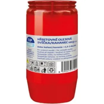 Svíčka Admit Hřbitovní náplň olejová červená malá 110 g