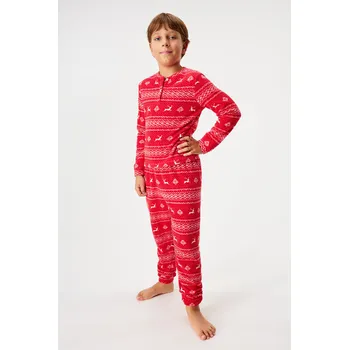 Dámské pyžamo Dětské hřejivé pyžamo Nordic dlouhé