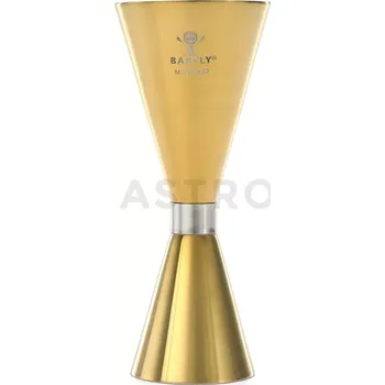 Trekingová hůl Jigger - barová odměrka Slim Style, 2 oz, 30/60 ml, zlatá s ocelovým okrajem | BARFLY, M37090GD