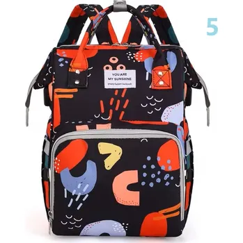 Přebalování Multifunkční přebalovací batoh s USB portem (8 designových variant potisků) Barva: 5