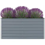 Vyvýšený zahradní truhlík 160 x 80 x 77 cm pozinkovaná ocel