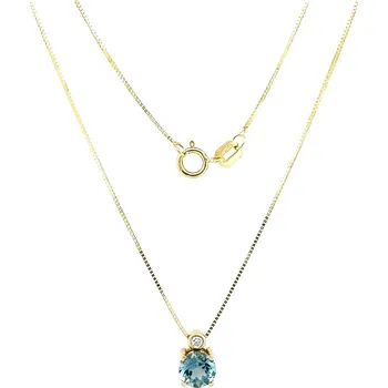 Přívěsek Náhrdelník s Topazem a diamantem