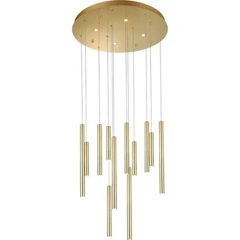 Moderní lustr Ilios 12 stmívatelný zlatá