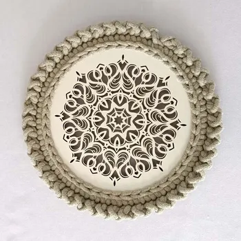 prostírání Háčkovaný podtácek káva (podtácek)