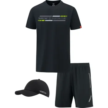 Saller BASIC TM72 Sportovní set BARVA: 350 černá, Velikost: M Pohodlný sportovní komplet pro trénink i volný čas